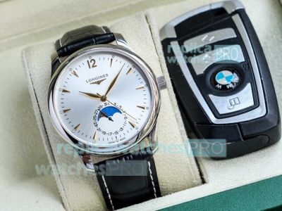 Swiss Replica Longines Master Collection Watch SS Silver Dial 40mm